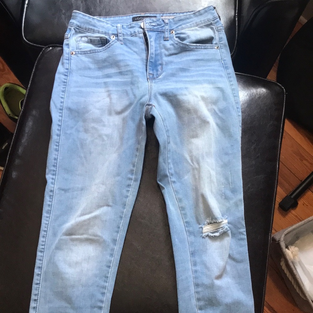 Light Blue Aeropostale High Waisted Ankle Jegging